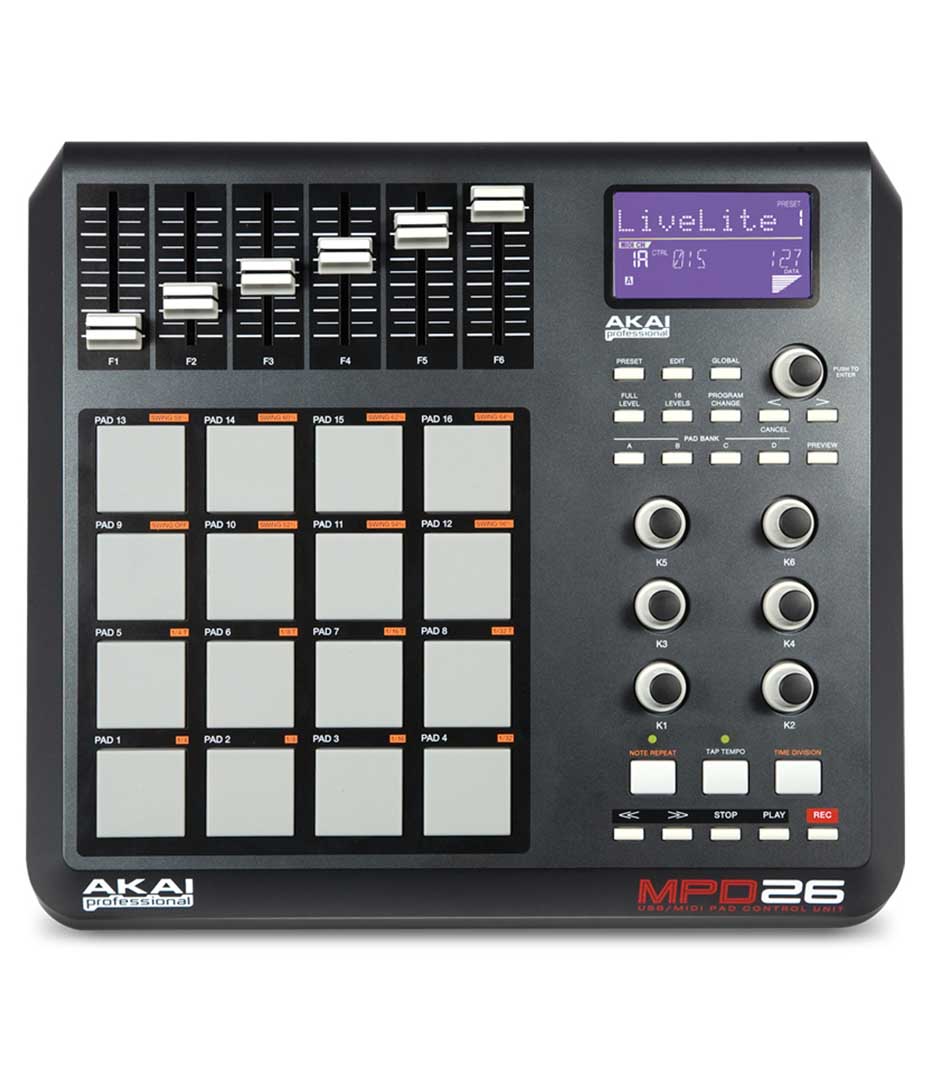 Akai MPD26 MIDI over USB pad controller