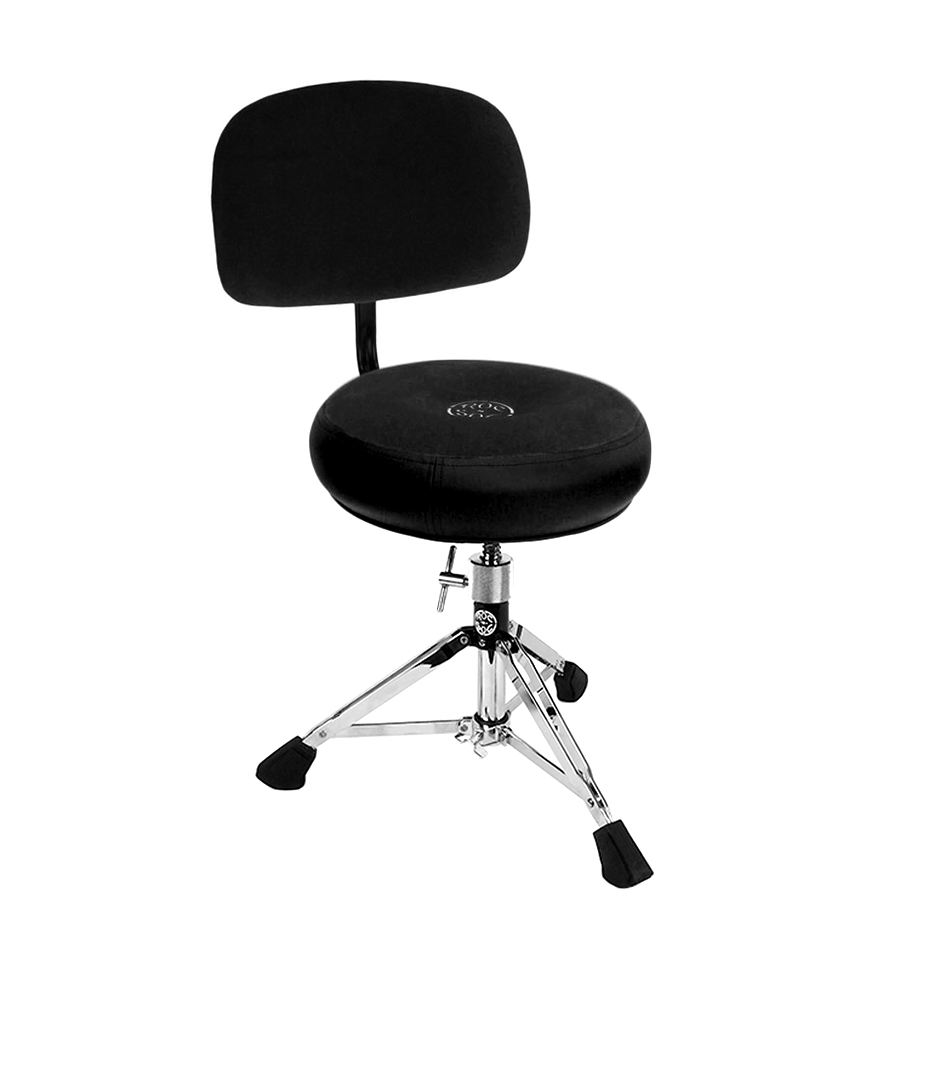 Roc N Soc MSRKBR Drum Throne Manual Spindle round seat with Back rest